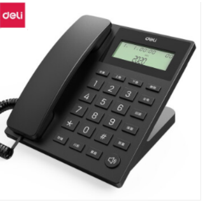 得力（deli)电话机座机 固定电话 办公家用 得力座机13560 黑色
